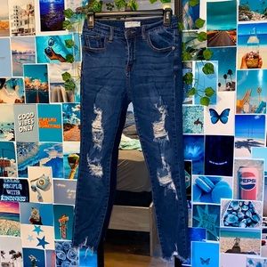 NATURE Denim distressed Jeans. Size 7.